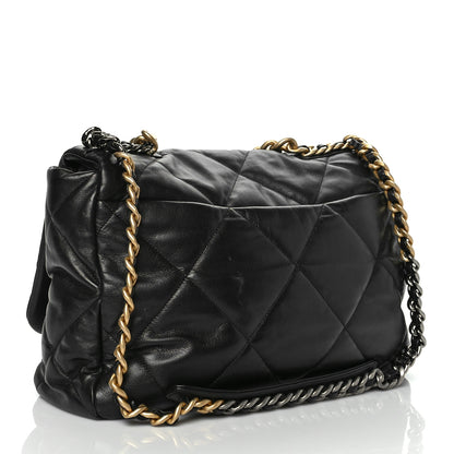 Chanel Goatskin Quilted Maxi Chanel 19 Flap Black 3 of 10