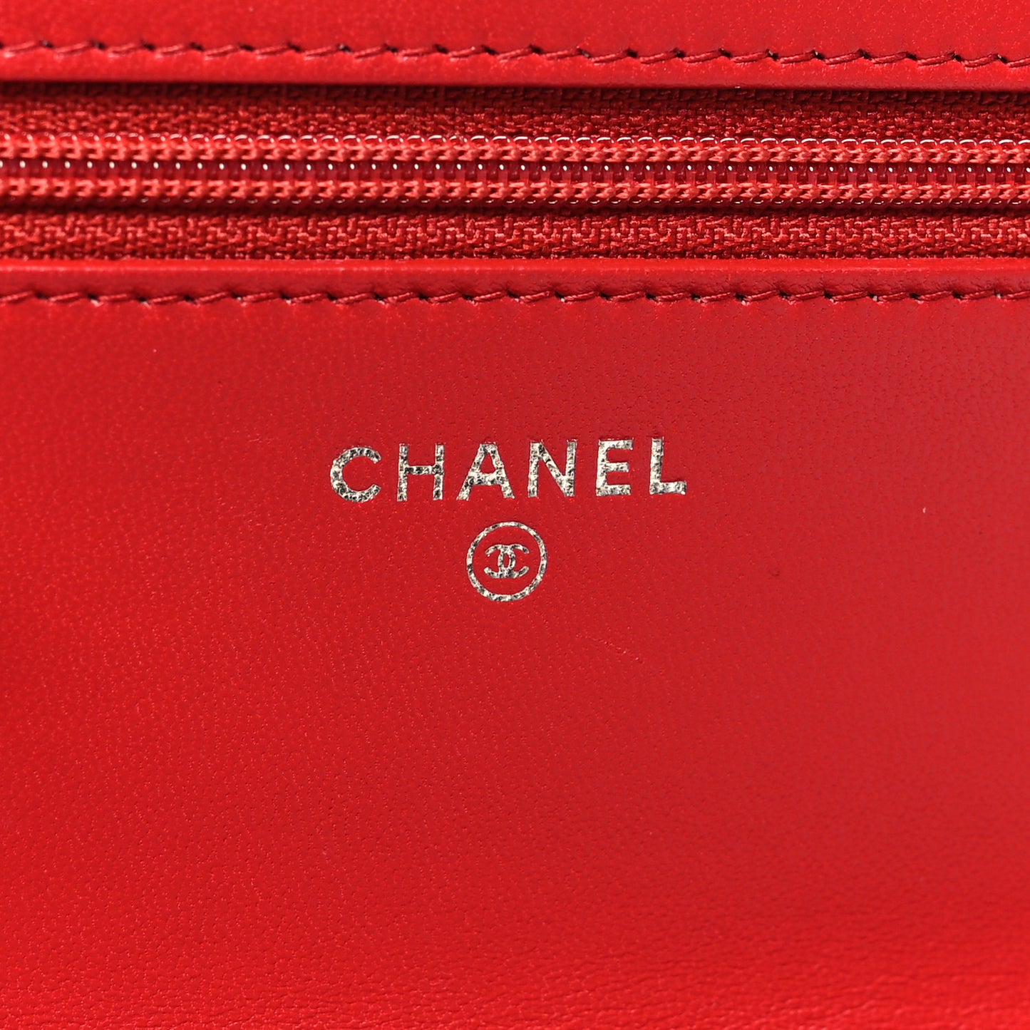 Lambskin Quilted Tri-Color Wallet On Chain WOC Red Blue