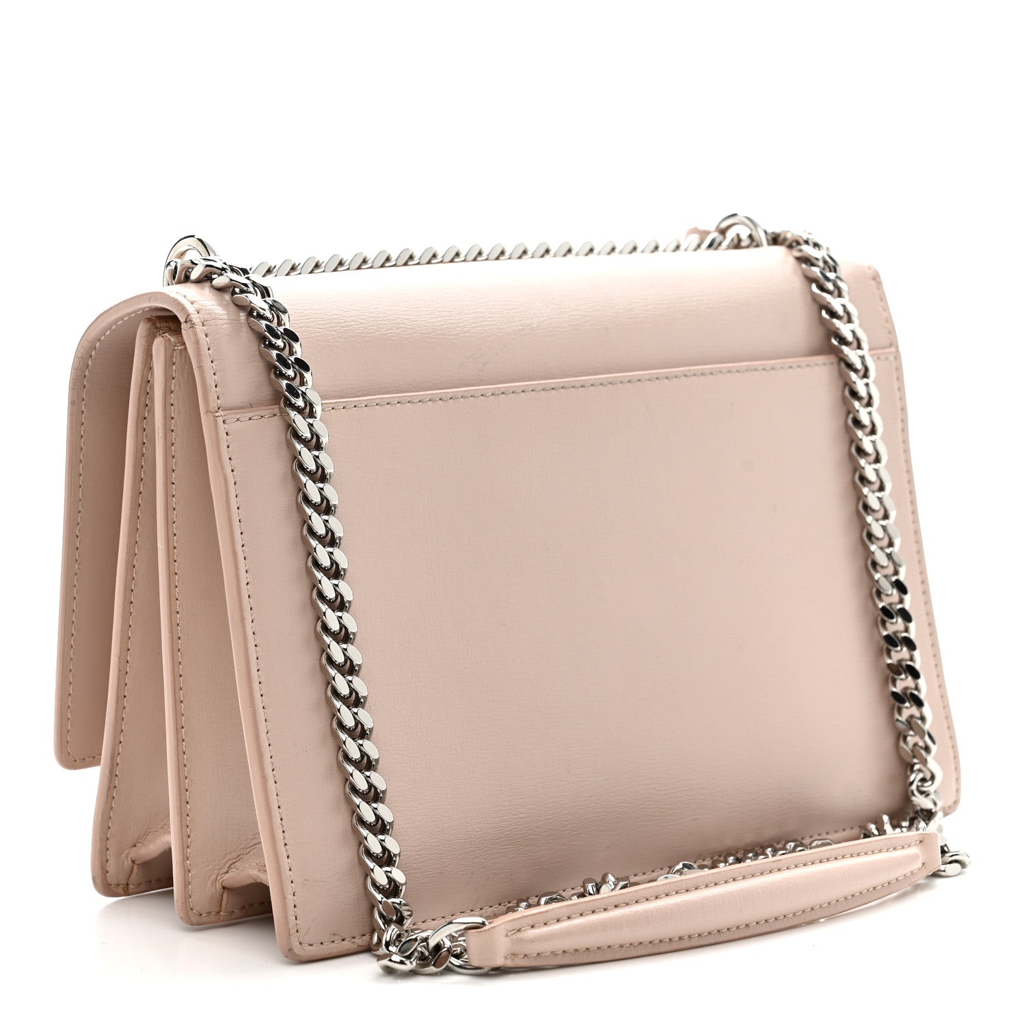 Saint Laurent Calfskin Medium Monogram Sunset Marble Pink 3 of 19