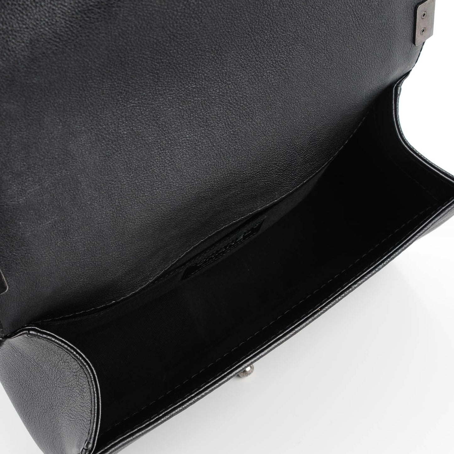 Calfskin Quilted Medium Boy Flap Black