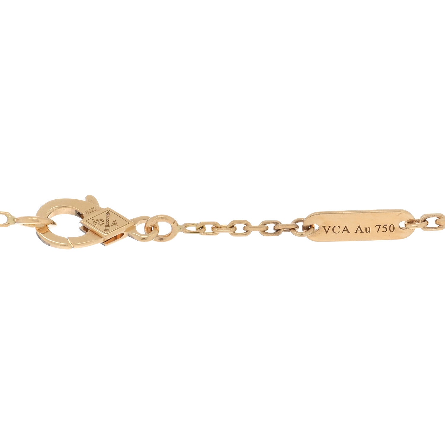 Van Cleef & Arpels 18K Yellow Gold Diamond Lapis Lazuli Mini Rose De Noel Pendant Necklace 4 of 5