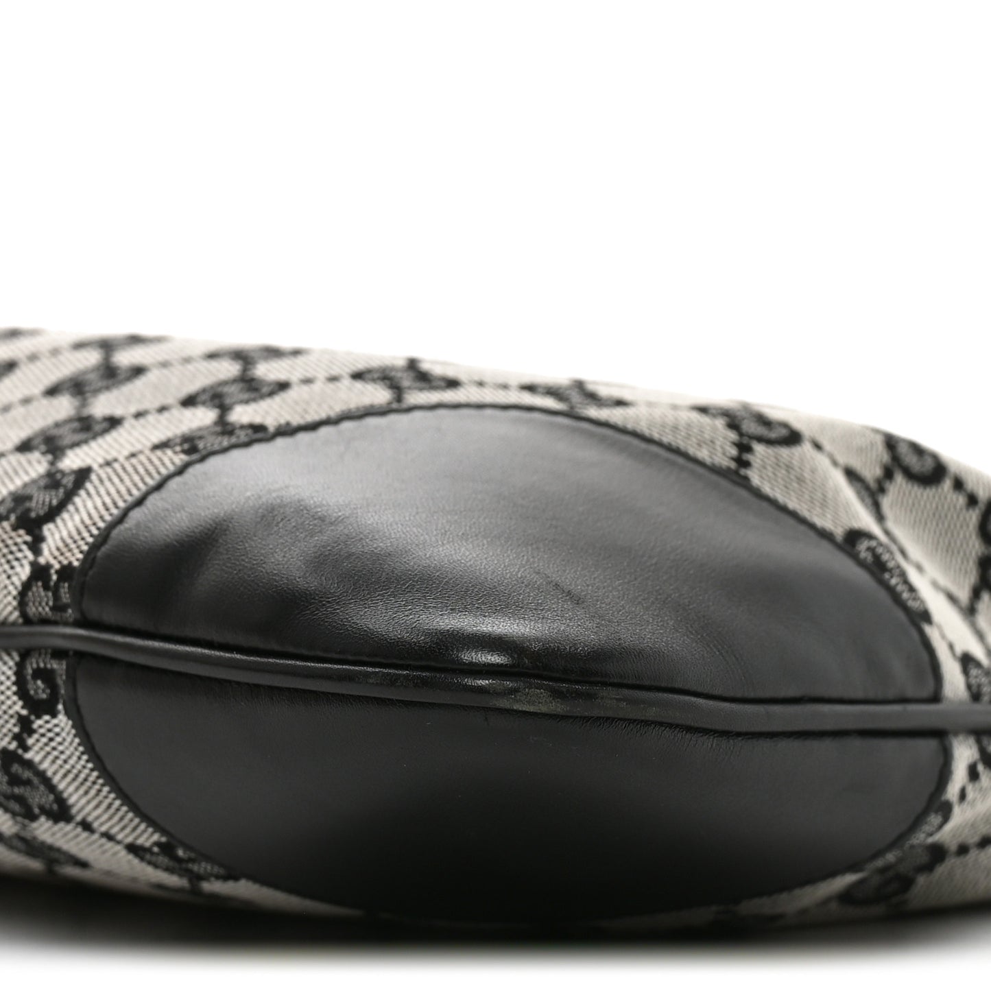 Monogram Lobster Clasp Jackie O Hobo Beige Black