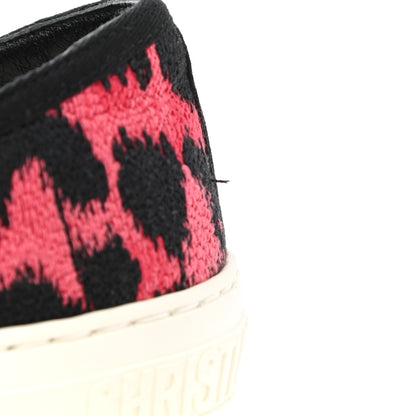 Christian Dior Cotton Mizza Embroidered Walk'N'Dior Low Top Sneakers 36.5 Red Multicolor 9 of 10