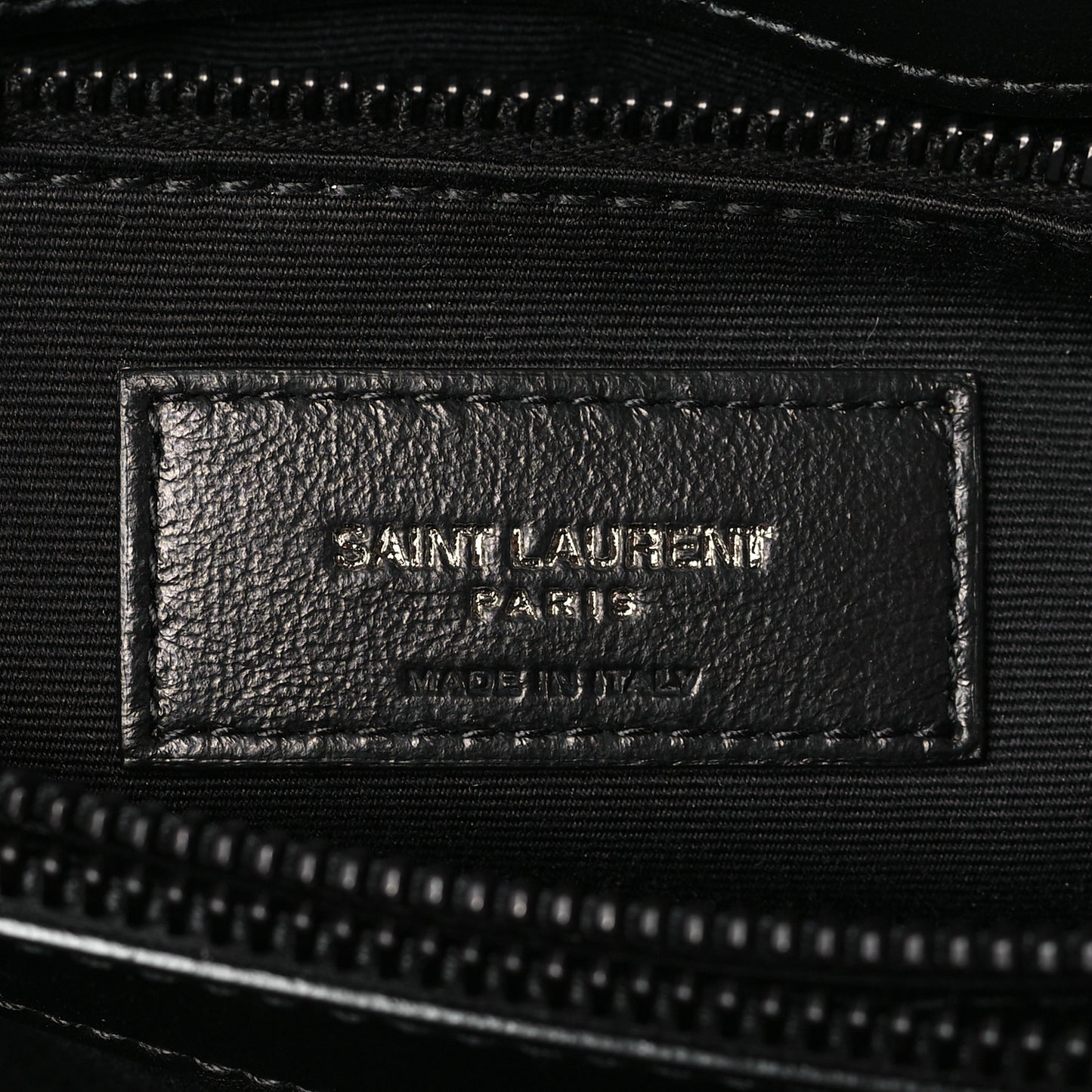 Calfskin Y Quilted Monogram Monochrome Medium Loulou Chain Satchel Black