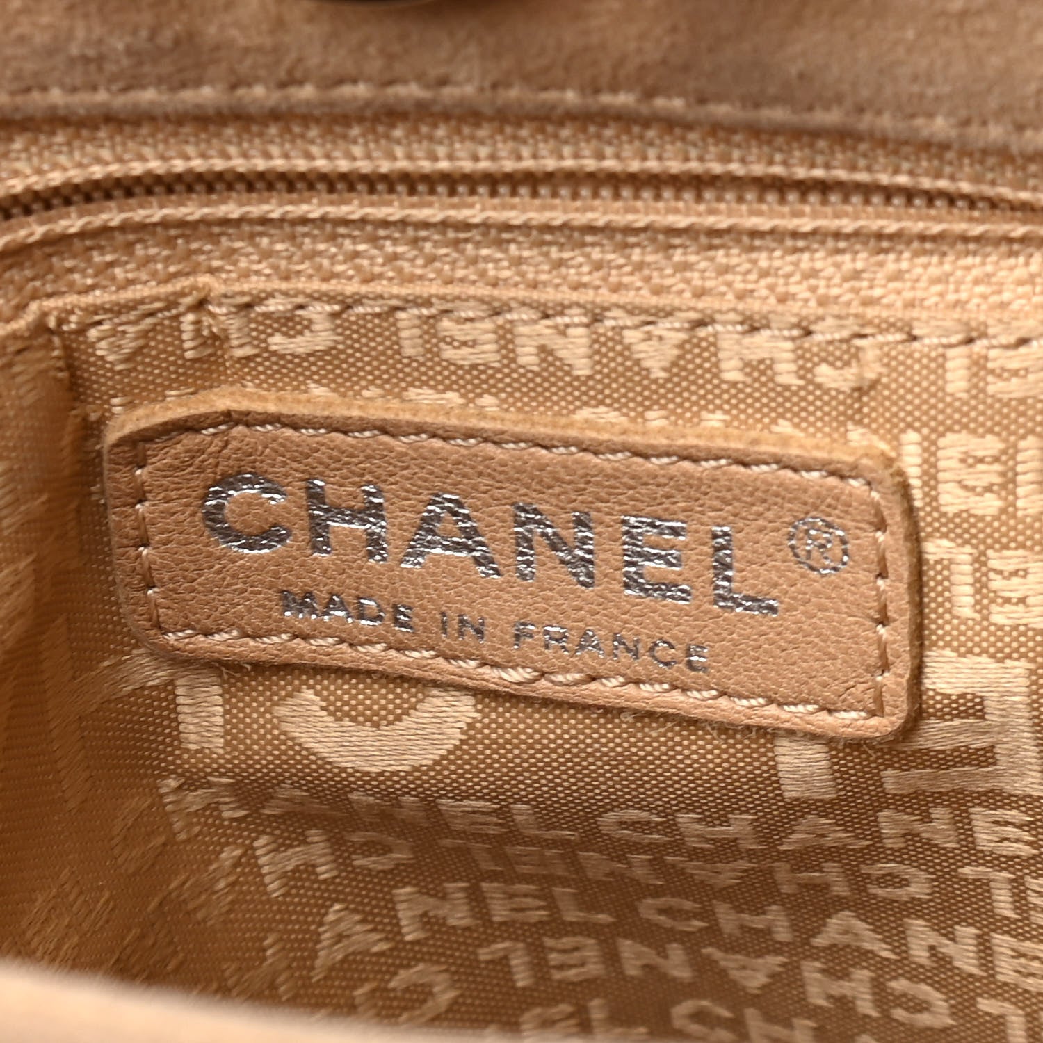 Chanel Suede CC Shopping Tote Beige 5 of 8