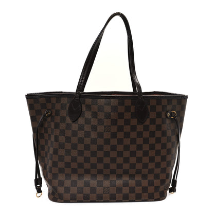 Louis Vuitton Damier Ebene Neo Neverfull MM Rose Ballerine 1 of 15