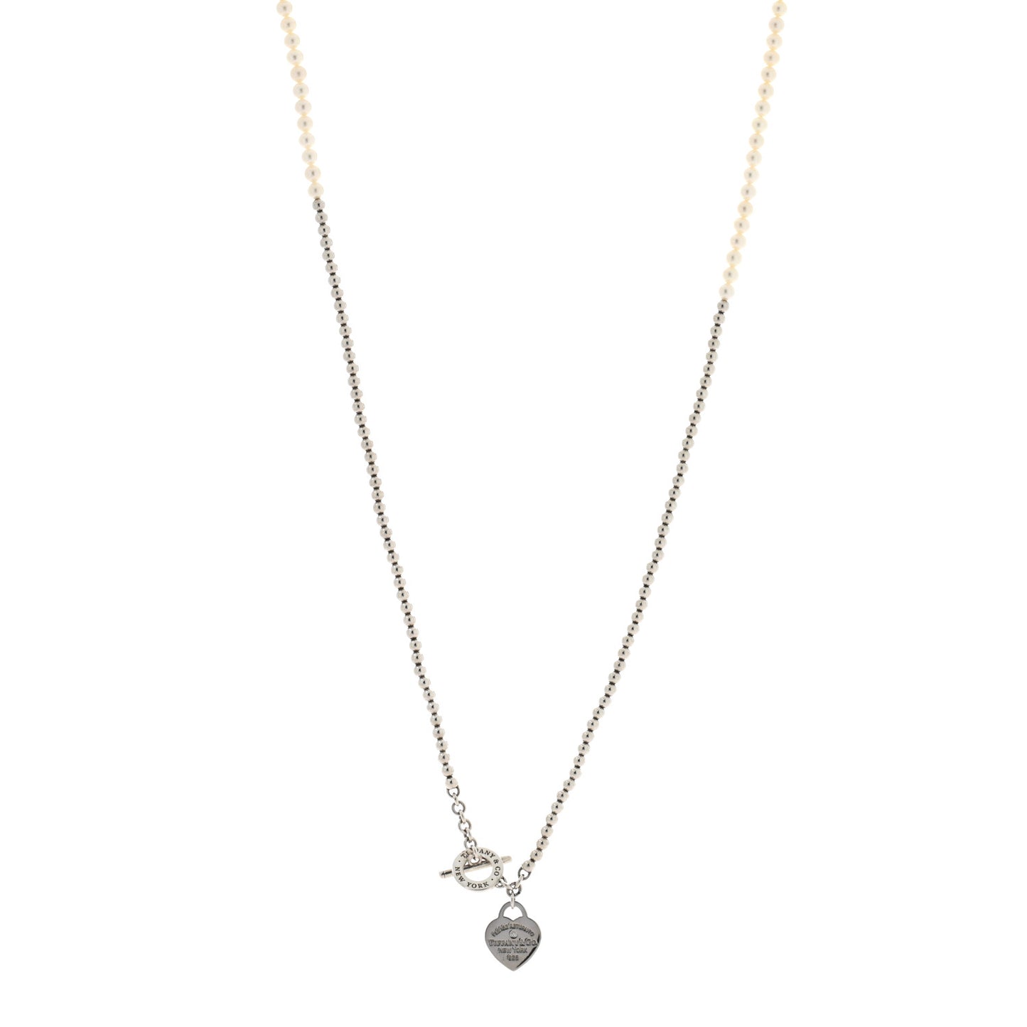 Sterling Silver Diamond Cultured Pearl Return to Tiffany Wrap Necklace