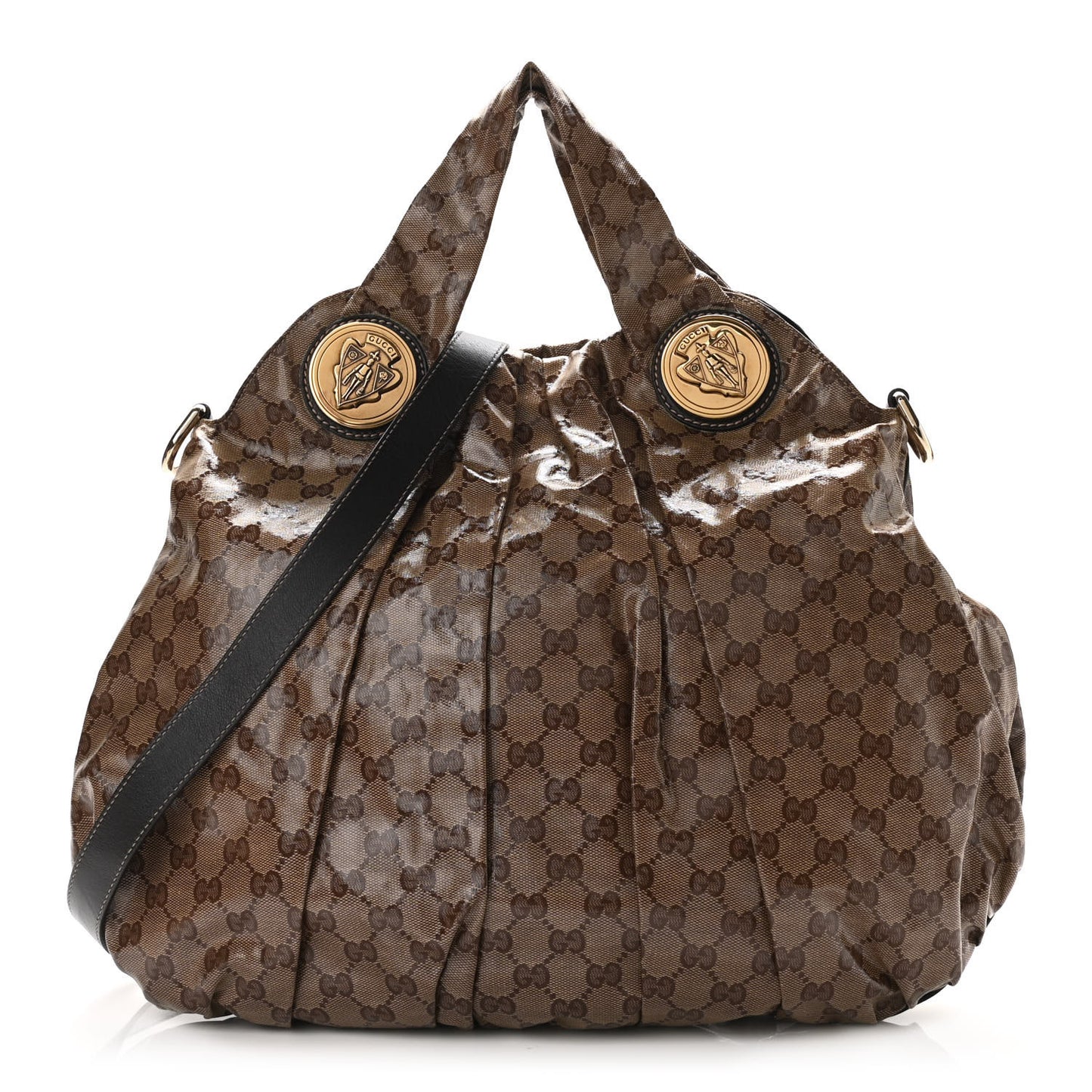 Crystal Monogram Medium Hysteria Tote Dark Brown