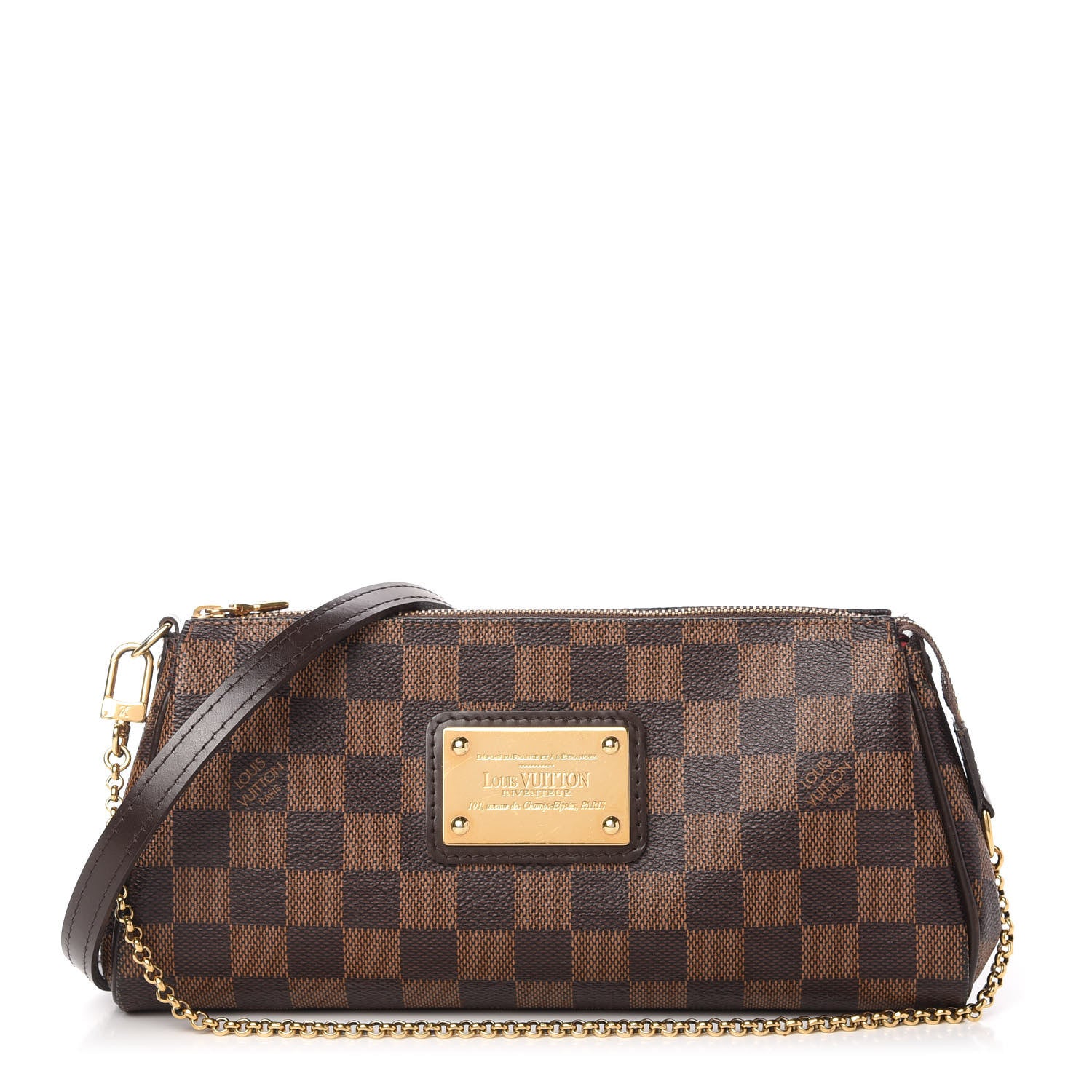 Louis Vuitton Damier Ebene Eva Clutch 1 of 10