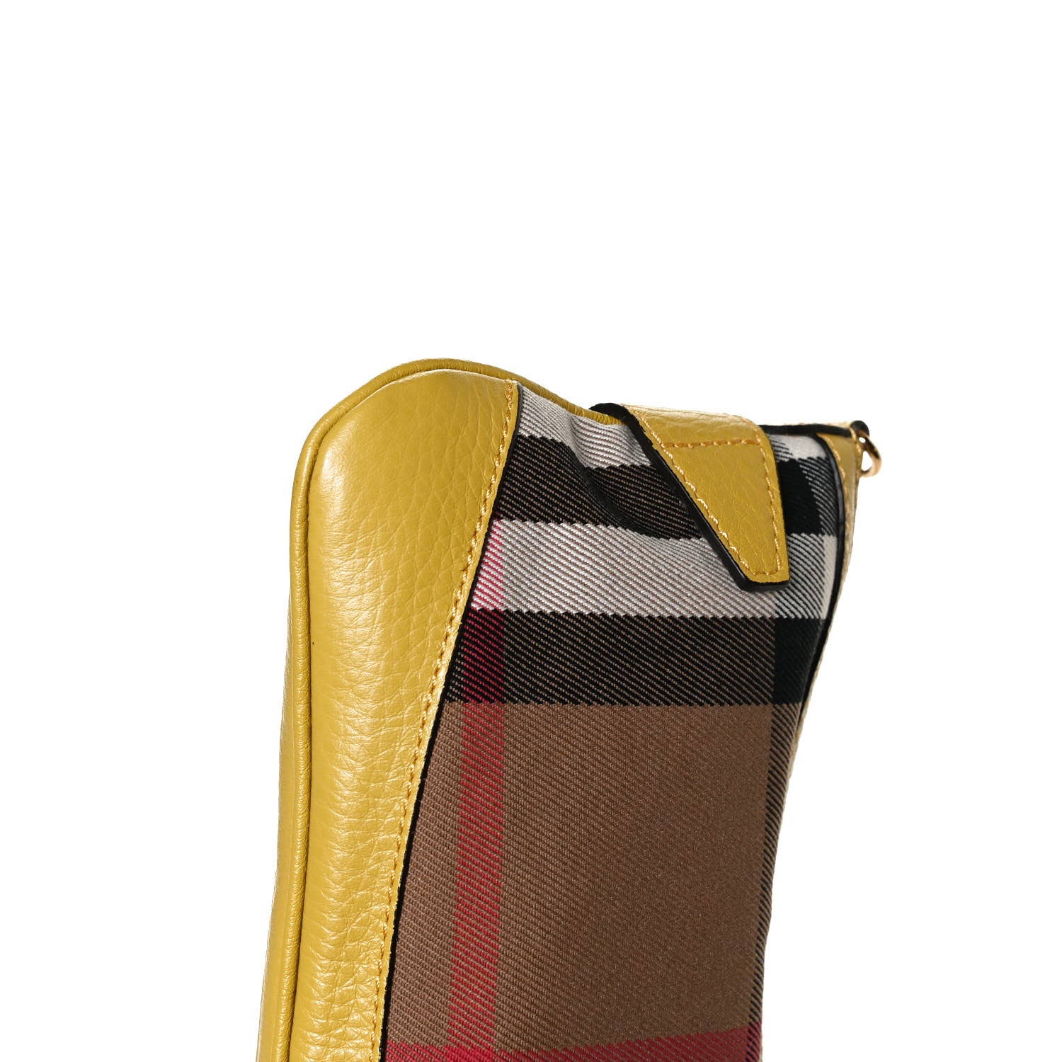 Burberry House Check Bridle Calfskin Peyton Crossbody Yellow 13 of 14