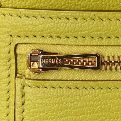 Hermes Chevre Mysore Bearn Gusset Wallet Lime 8 of 13