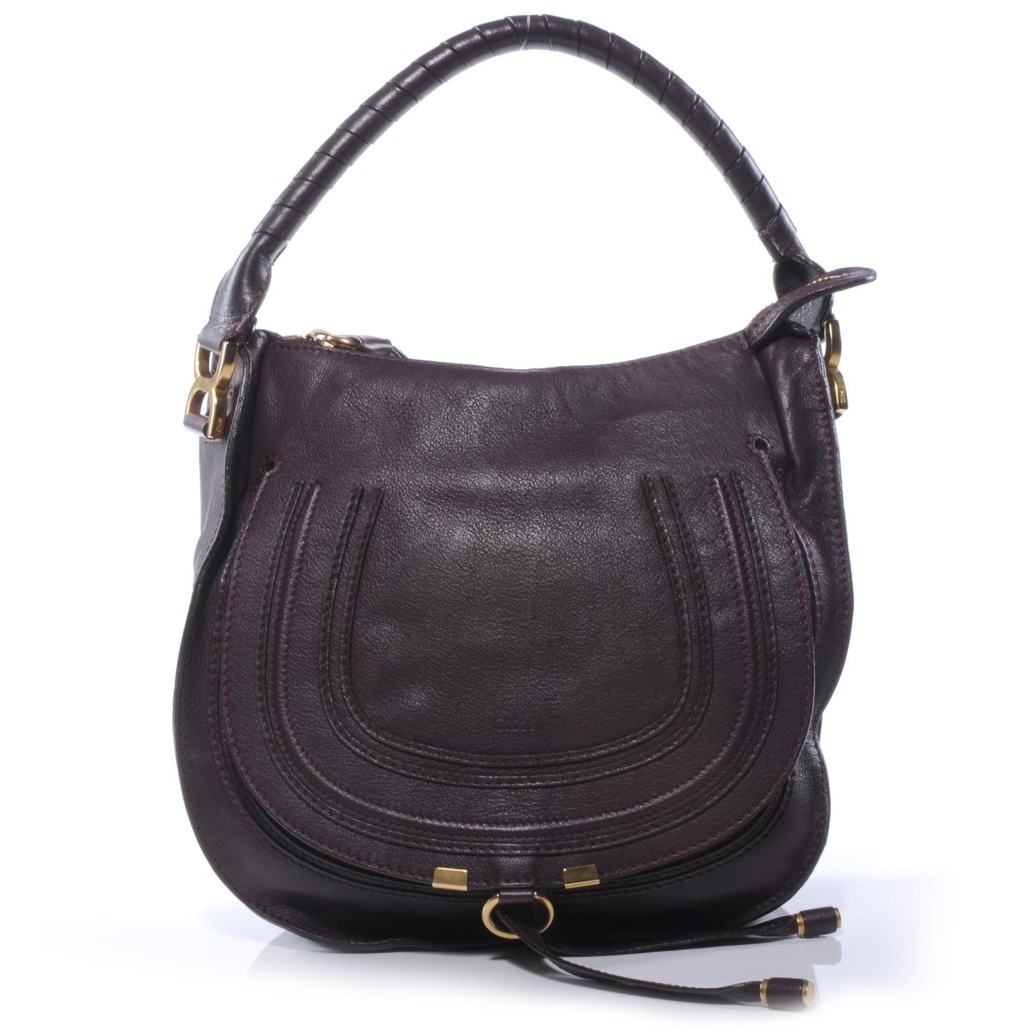 Leather Small Marcie Hobo Purple