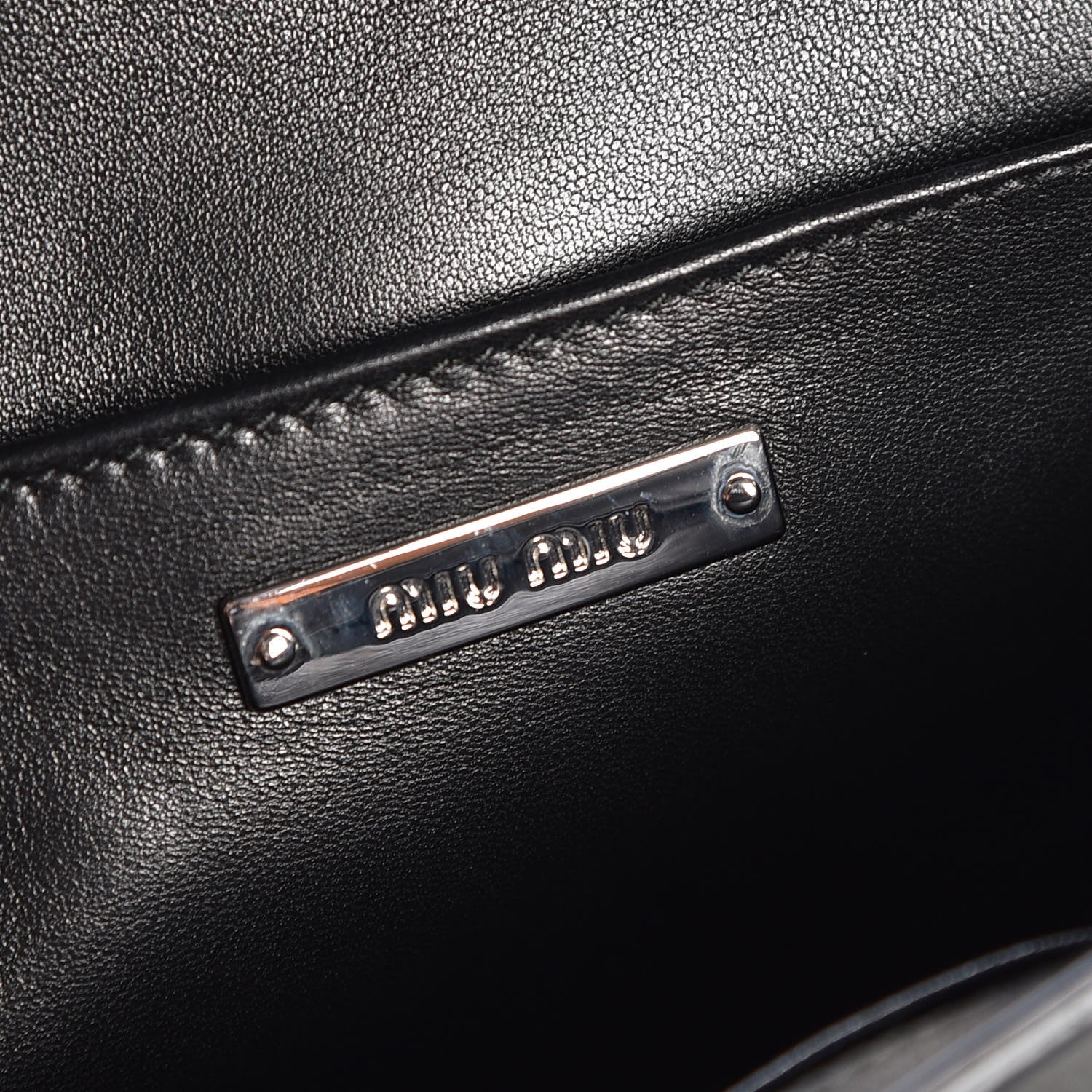 Miu Miu Matelasse Delice Miu Logo Bag Black 6 of 7