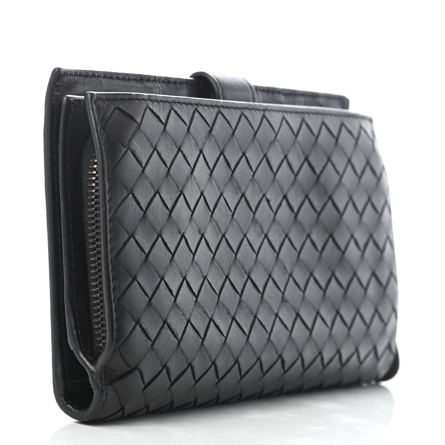 Nappa Intrecciato Continental Wallet Black