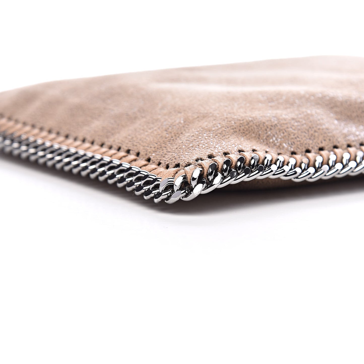 Shaggy Deer Falabella Flat Crossbody Beige