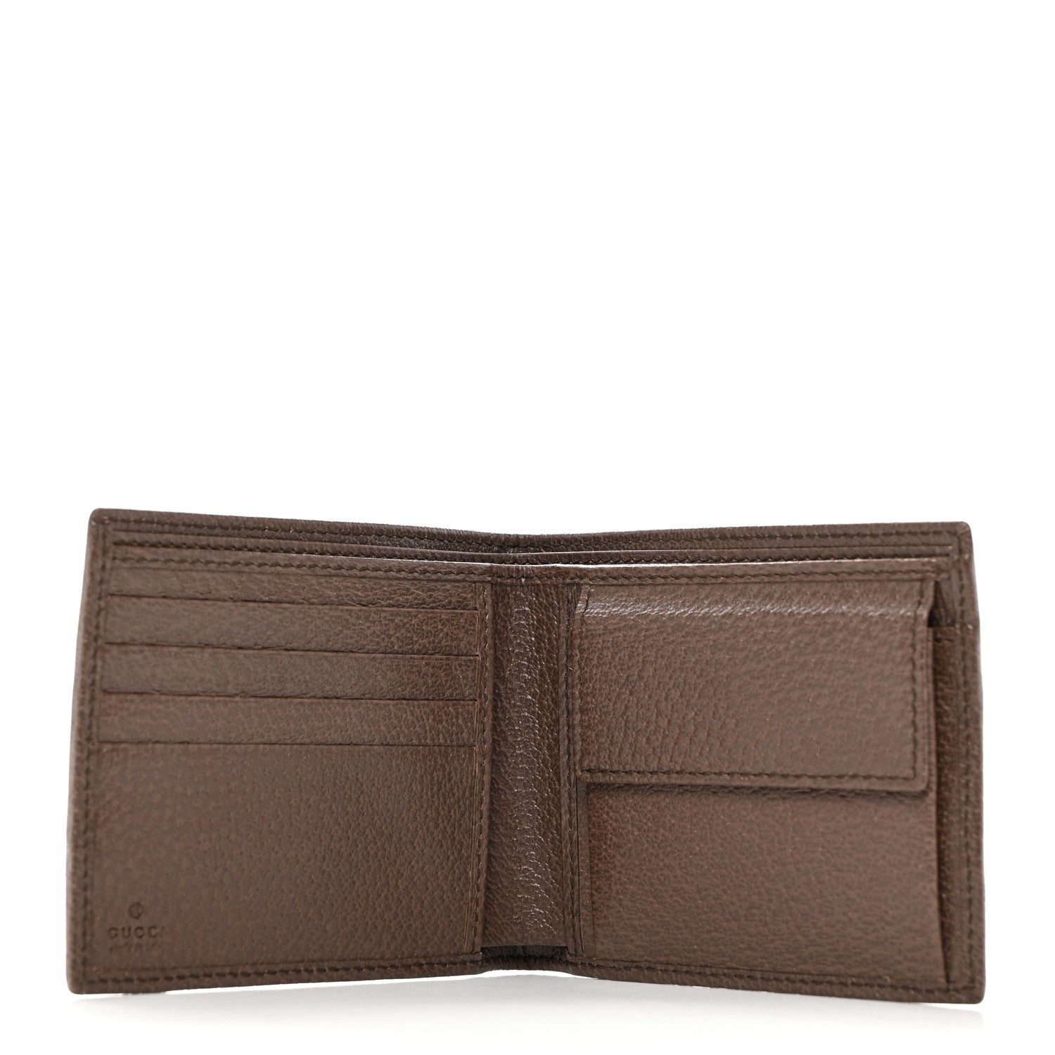 Gucci GG Supreme Monogram Web Mens Ophidia Bi-Fold Coin Wallet Beige New Acero 5 of 7
