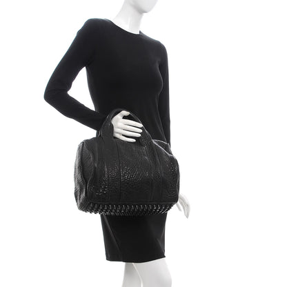 Alexander Wang Pebbled Lambskin Rocco Black Matte Black Hardware 2 of 11