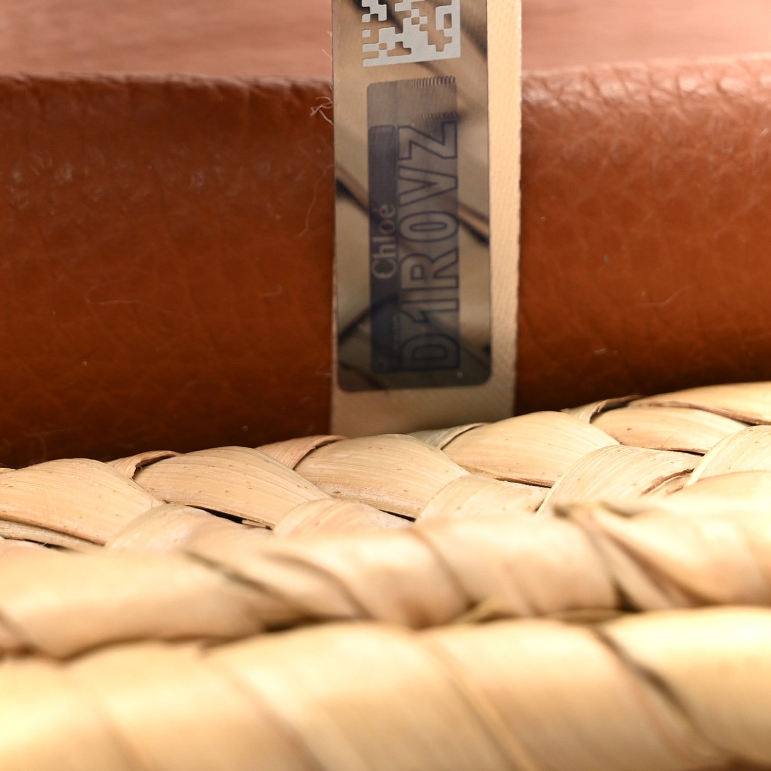 Chloe Raffia Calfskin Marcie Basket Tan 6 of 9
