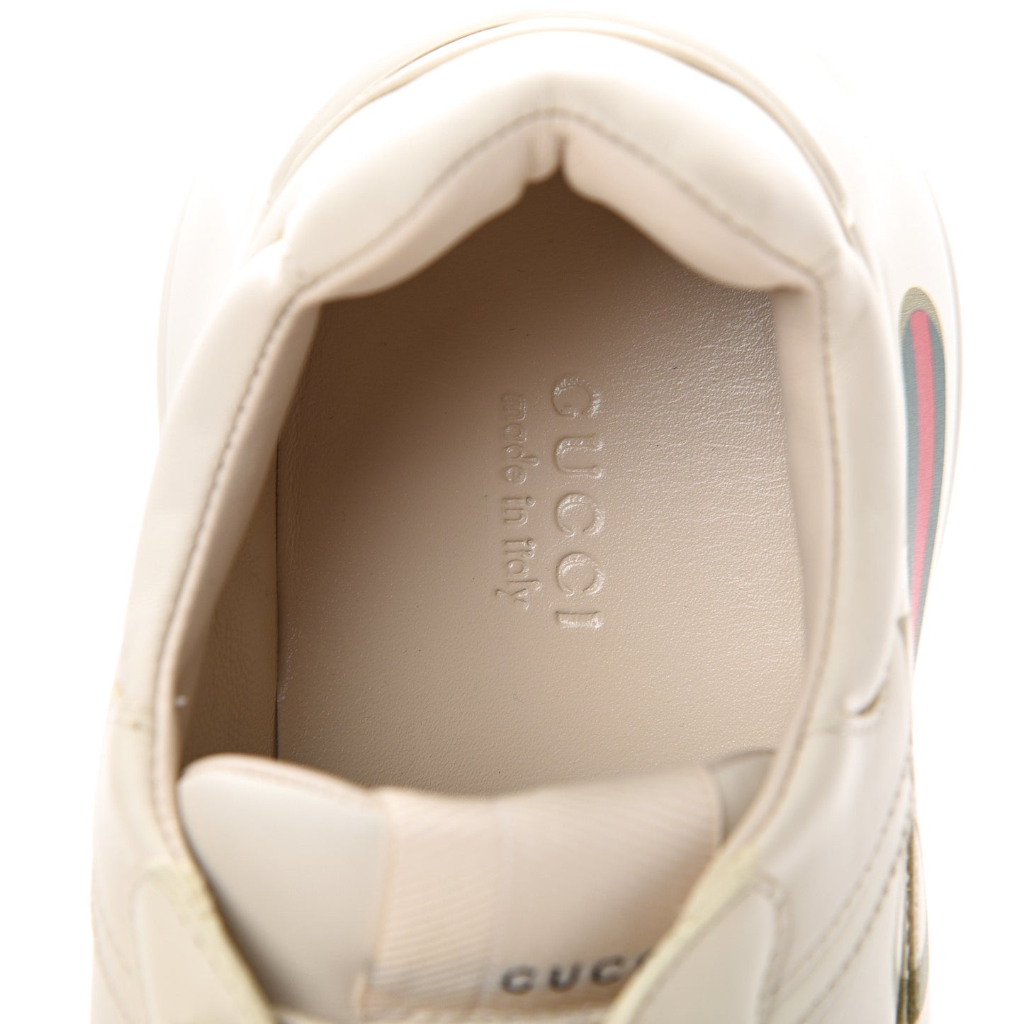 Calfskin Logo Womens Rhyton Sneakers 39 Ivory