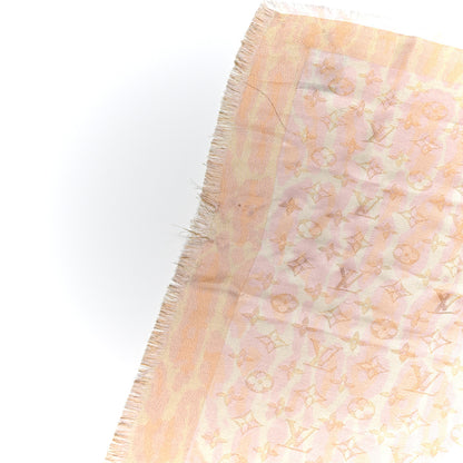 Louis Vuitton Monogram Shine Leogram Shawl Light Pink 4 of 7