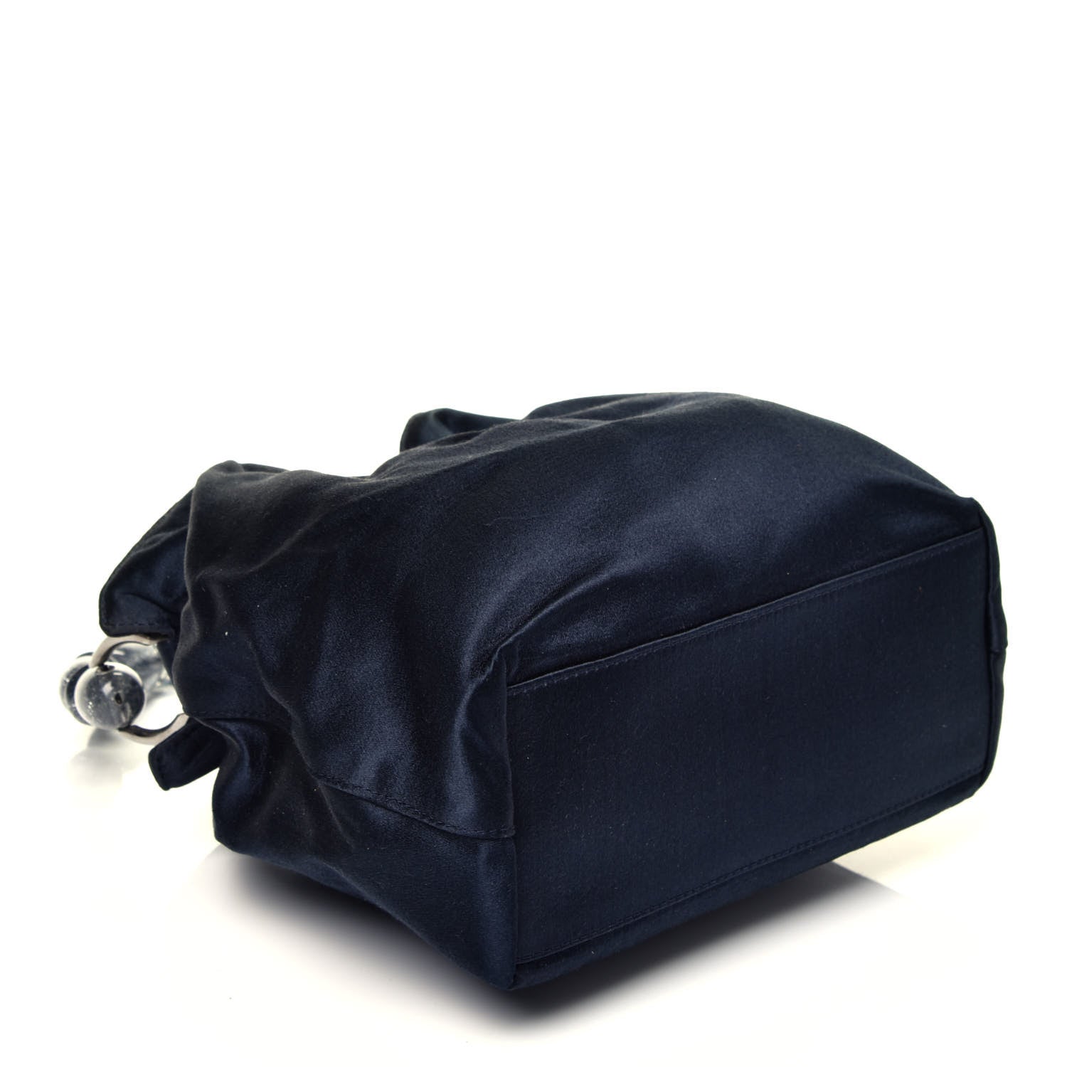 Christian Dior Satin Pearl Beaded Mini Maris Tote Blue 4 of 9