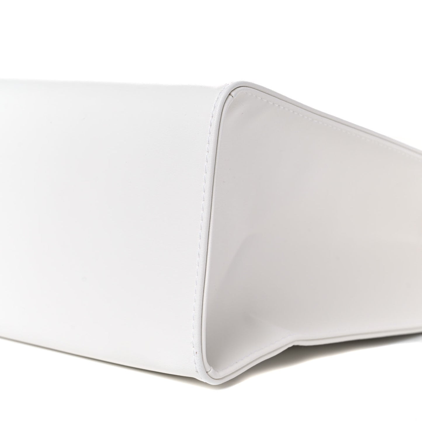 Vegan Leather Medium Shopping Bag White