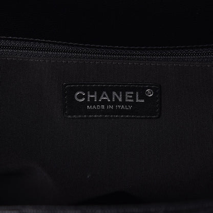 Chanel Caviar Chevron Quilted Flap Tote Black 6 of 7