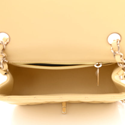 Chanel Lambskin Quilted Mini Square Flap Light Yellow 5 of 10