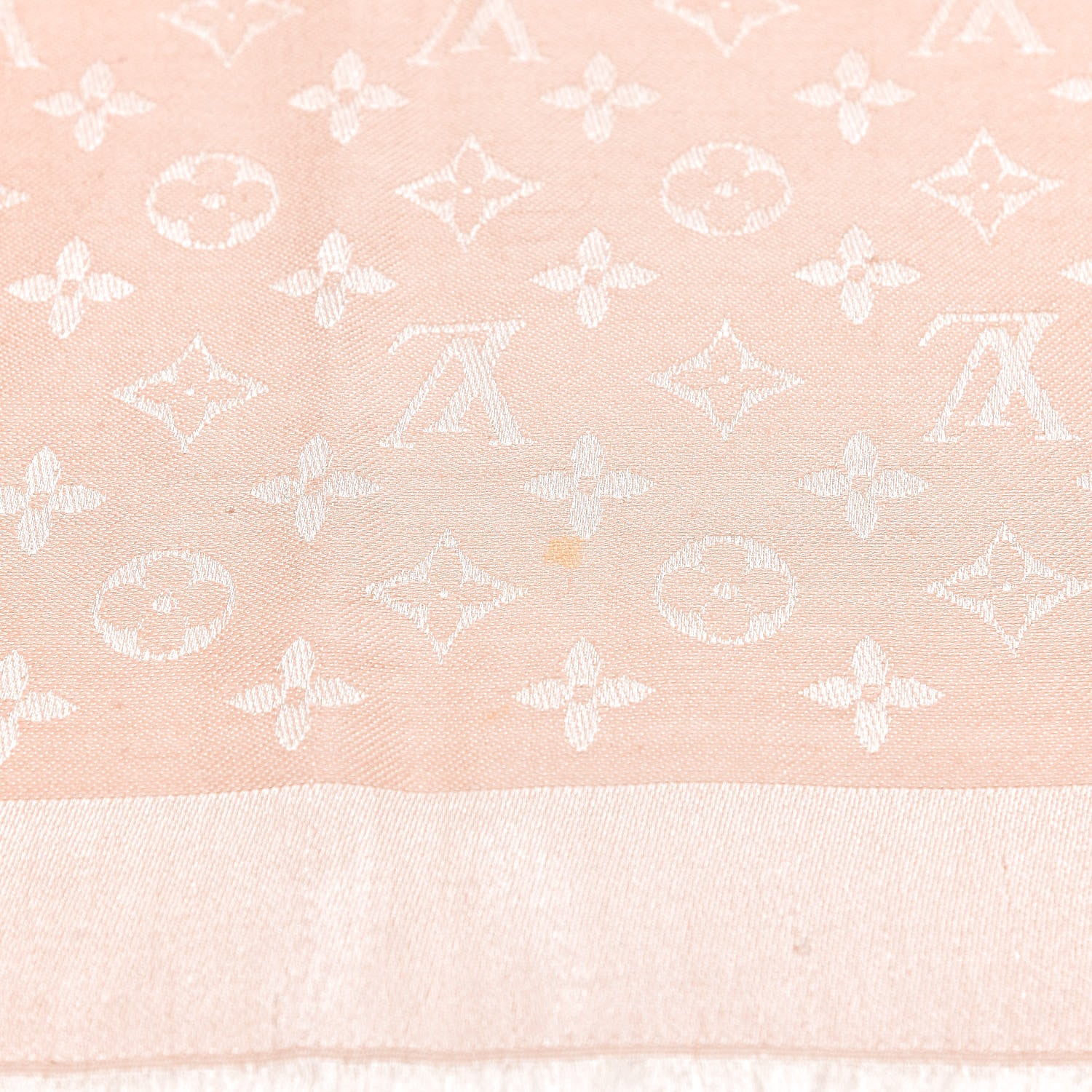 Louis Vuitton Silk Wool Monogram Shawl Natural 4 of 7