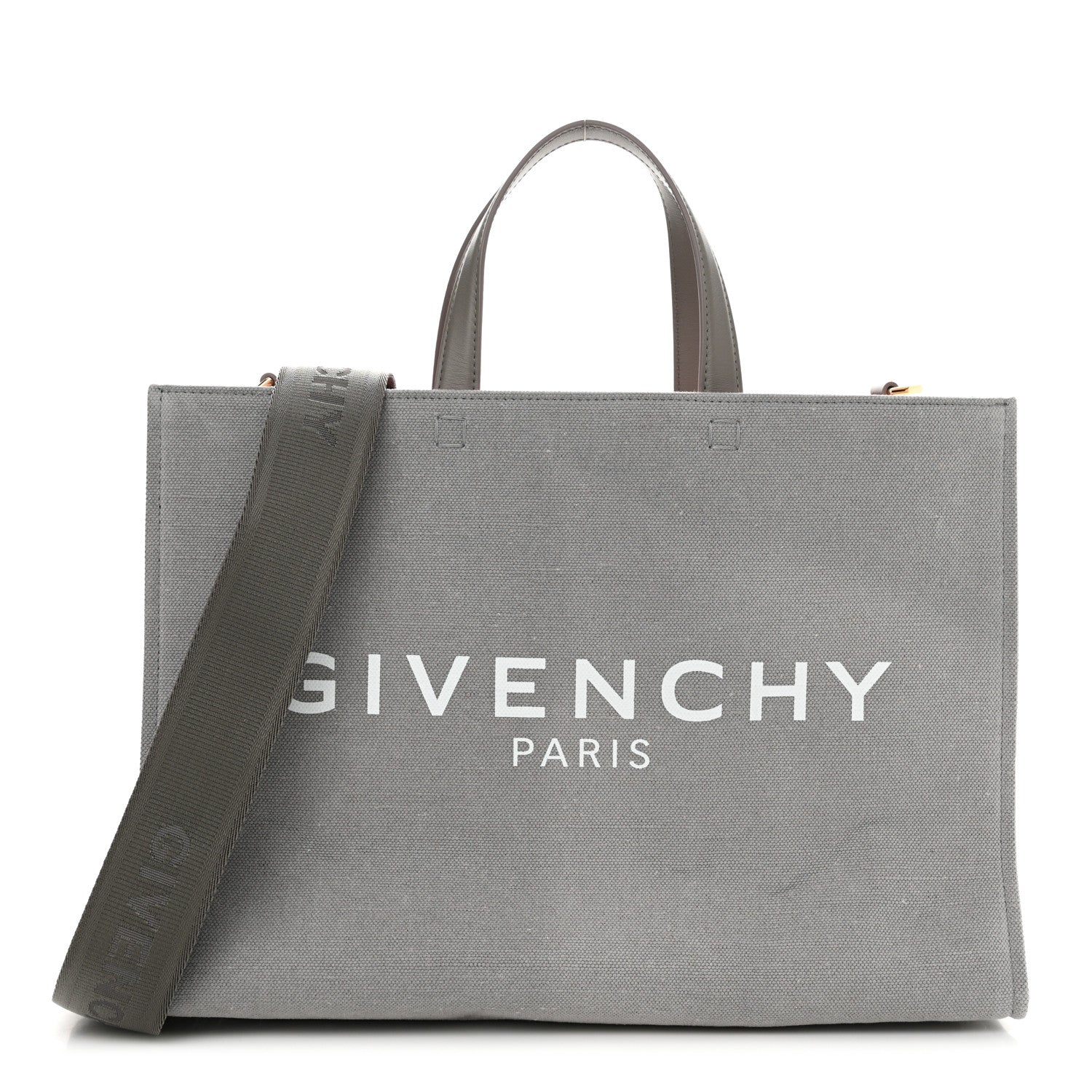 Givenchy Canvas Embroidered Medium G-Tote Grey Pink 1 of 11
