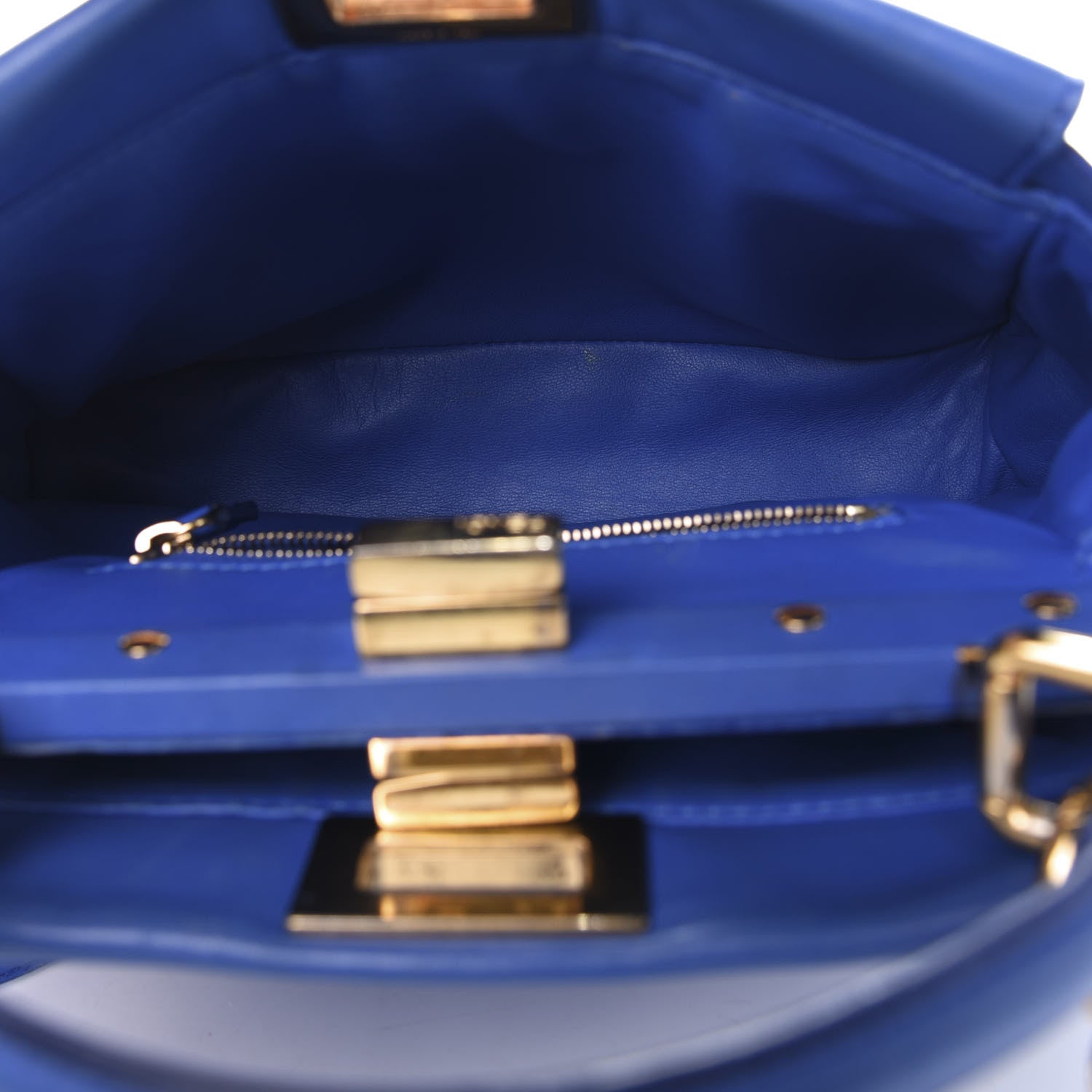 Fendi Nappa Mini Peekaboo Iconic Satchel Bleuette 5 of 12