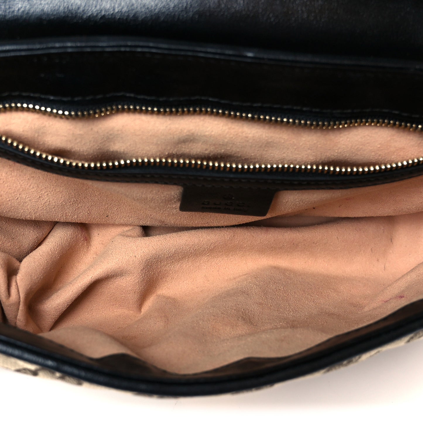 Monogram Matelasse Diagonal Small GG Marmont Shoulder Bag Beige Black