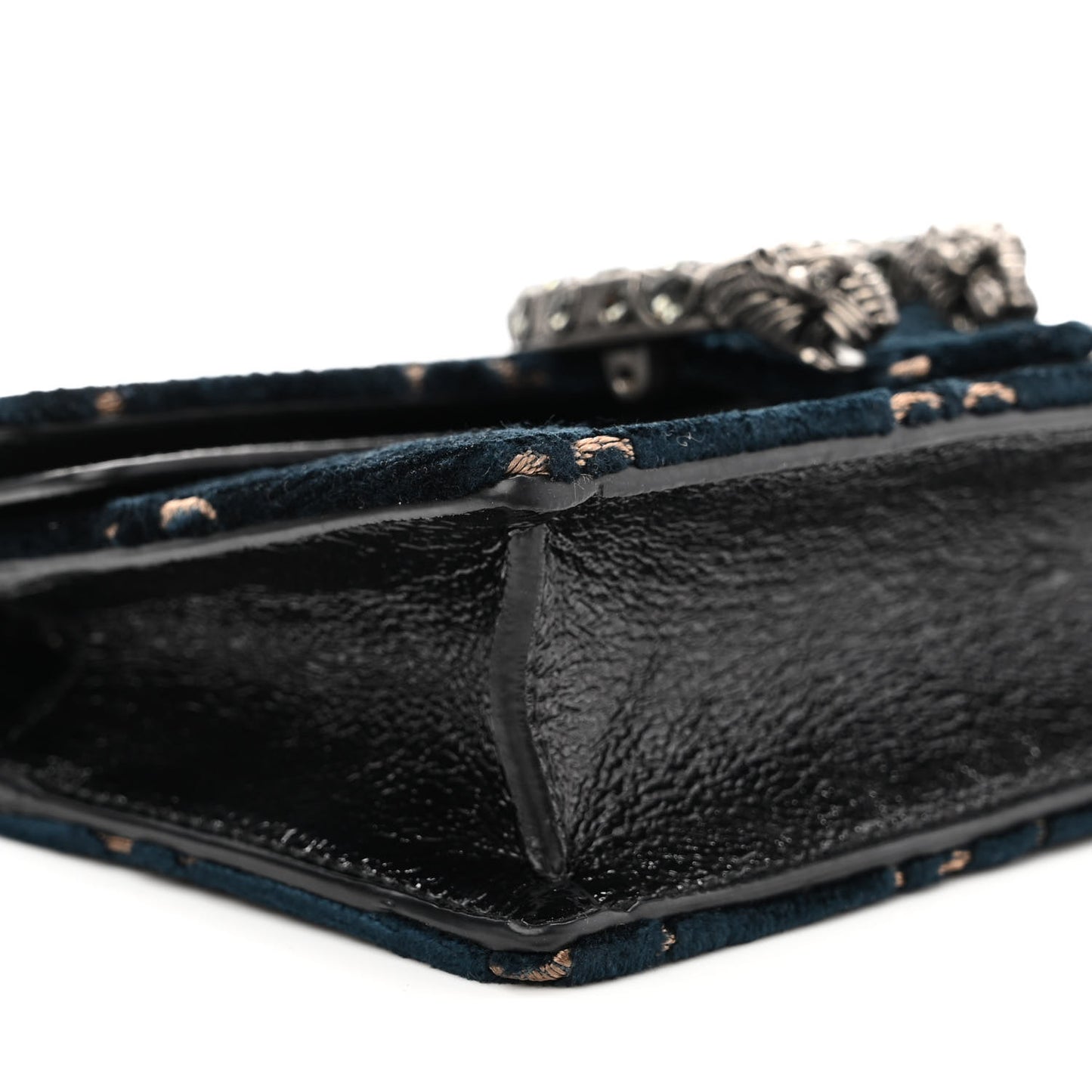 Velvet GG Monogram Super Mini Dionysus Shoulder Bag Blue Beige Black