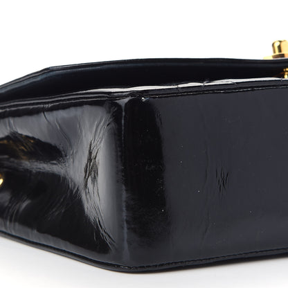 Chanel Patent Quilted Small Single Flap Bag Black 7 of 9