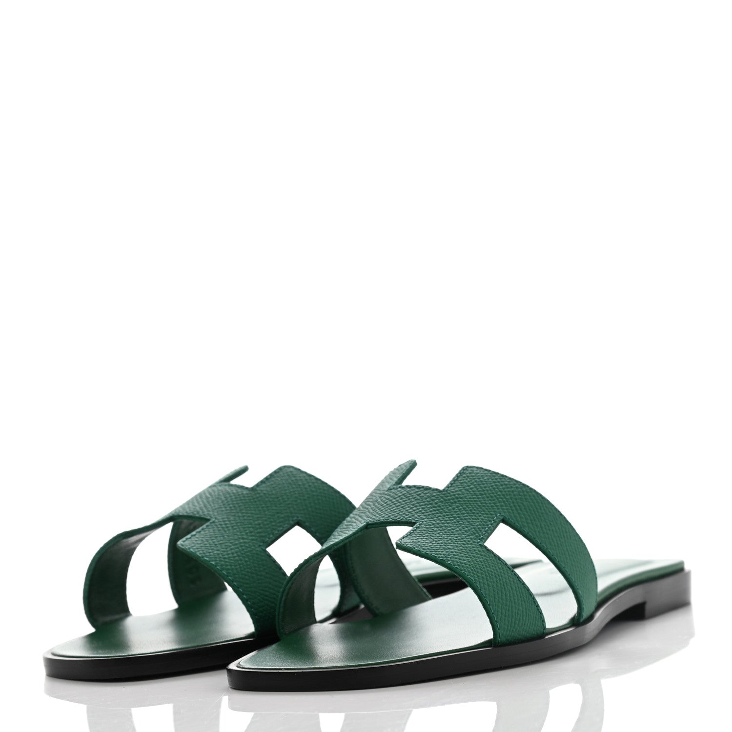 Hermes Epsom Oran Sandals 36 Malachite 3 of 8