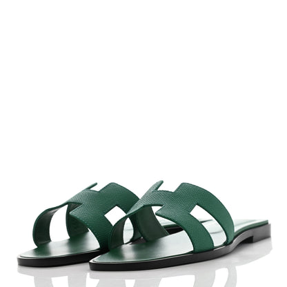 Hermes Epsom Oran Sandals 36 Malachite 3 of 8
