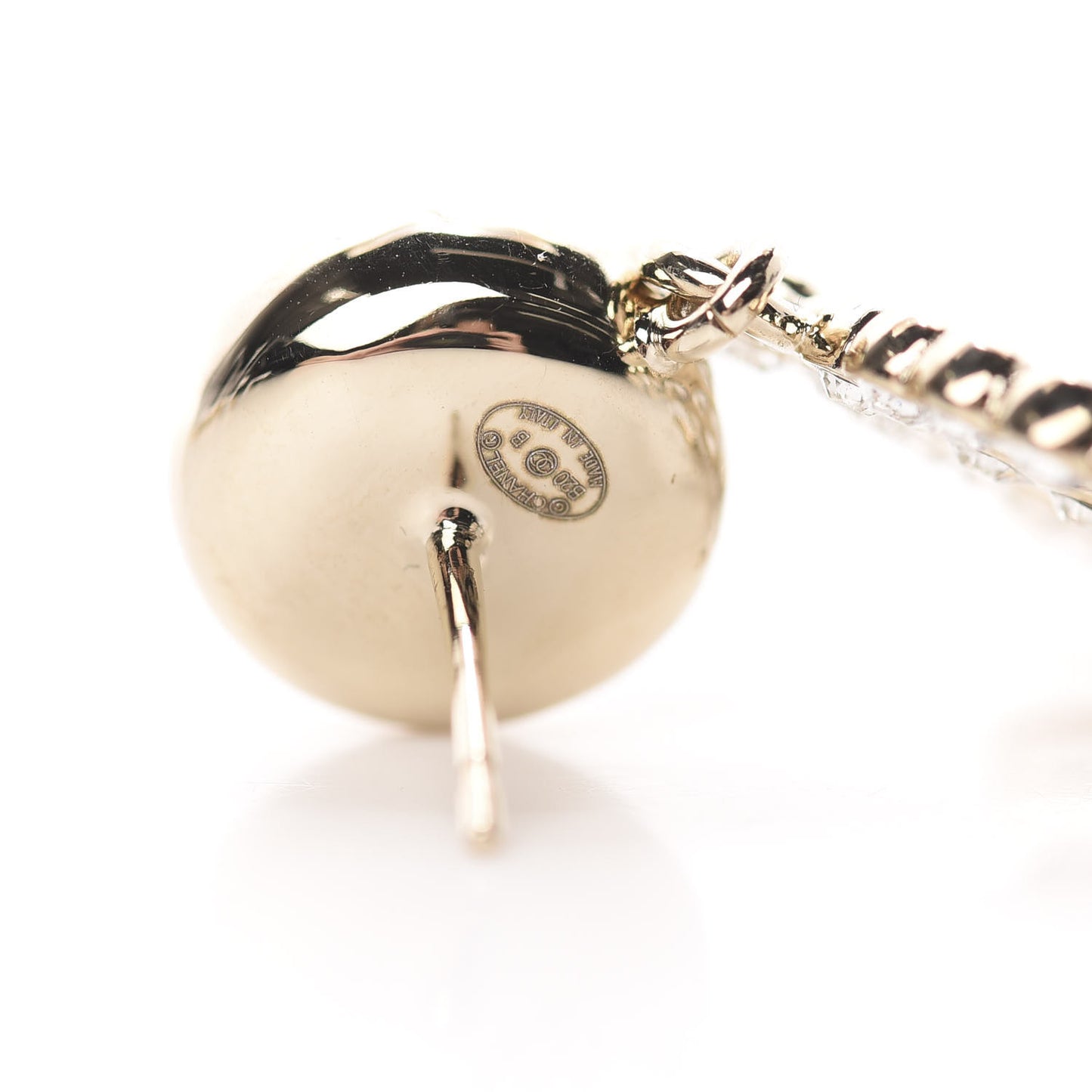 Crystal Pearl Bow-tiful CC Drop Earrings Gold
