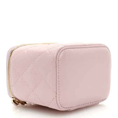 Chanel Caviar Quilted Mini Vanity Case With Chain Light Pink 4 of 11