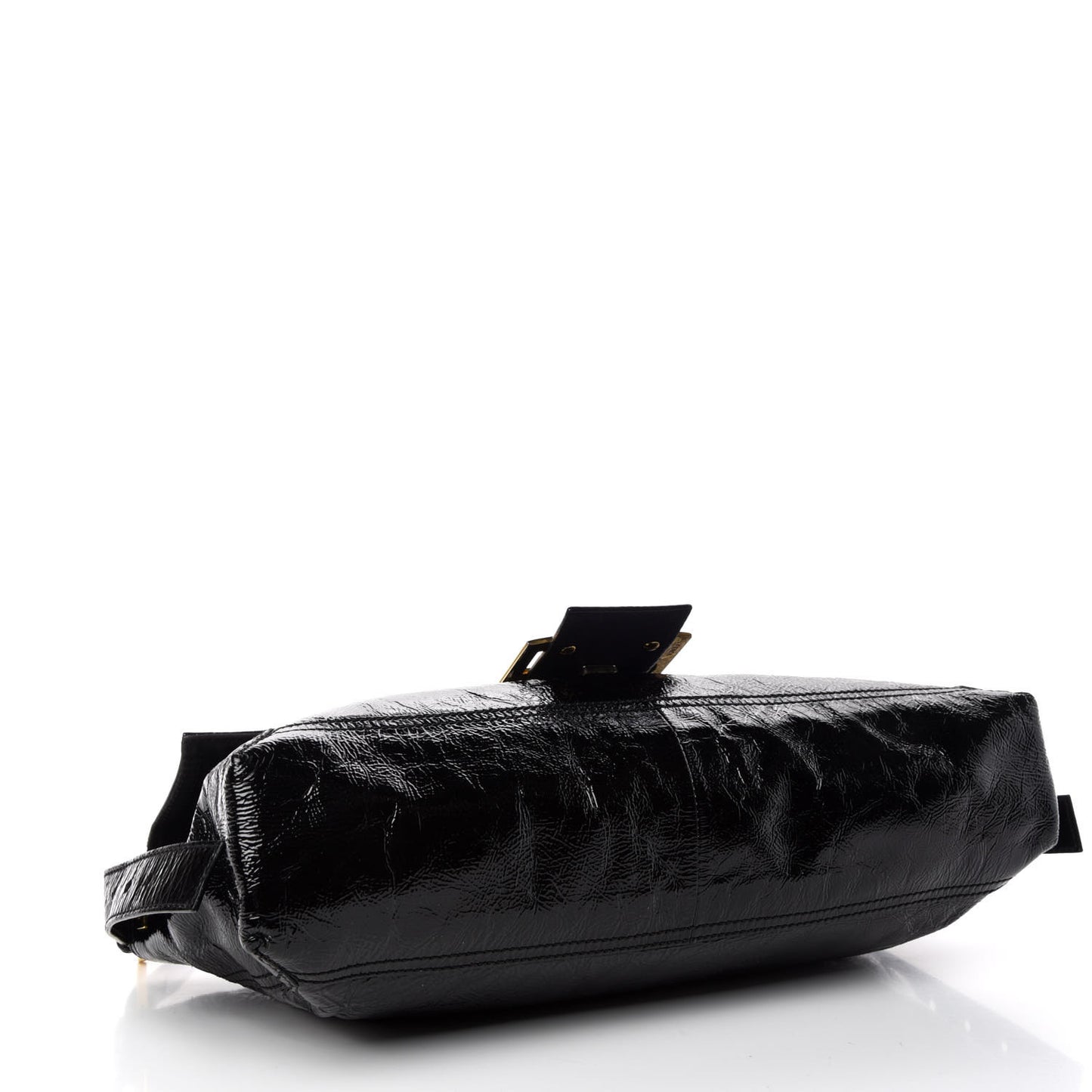 Vitello Naplak Large Convertible Baguette Black