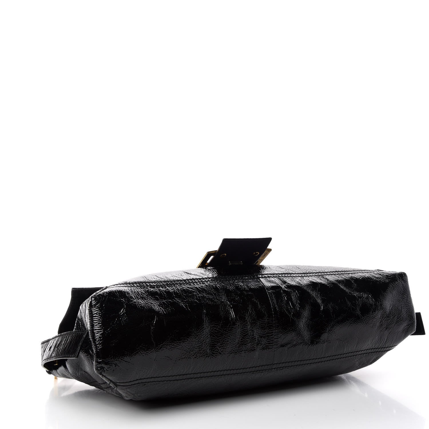 Fendi Vitello Naplak Large Convertible Baguette Black 4 of 10