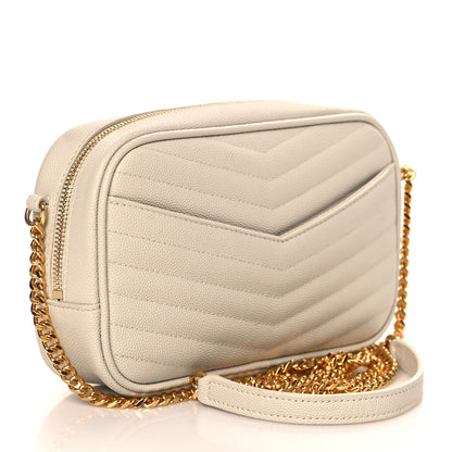 Saint Laurent Grain De Poudre Matelasse Monogram Mini Lou Camera Bag Crema Soft 3 of 9