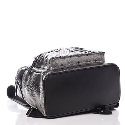 MCM Visetos Medium Stark Cyber Flash Backpack Silver 4 of 9