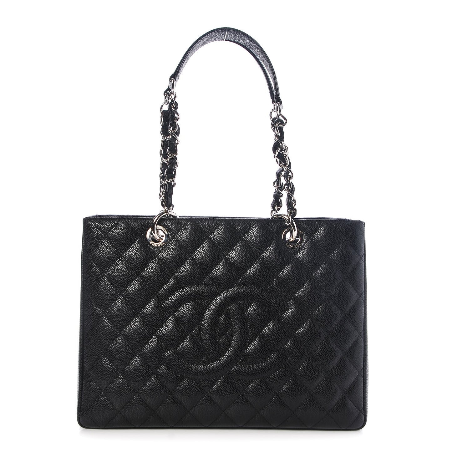 Caviar Quilted Grand Shopping Tote GST Black