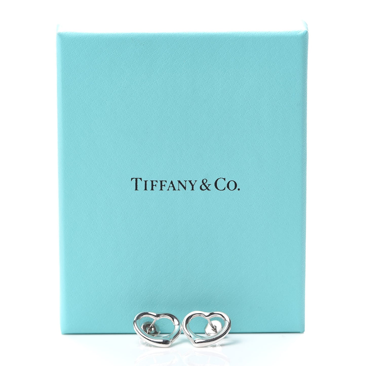 Sterling Silver 16mm Elsa Peretti Open Heart Earrings