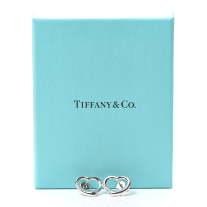 Tiffany Sterling Silver 16mm Elsa Peretti Open Heart Earrings 5 of 5