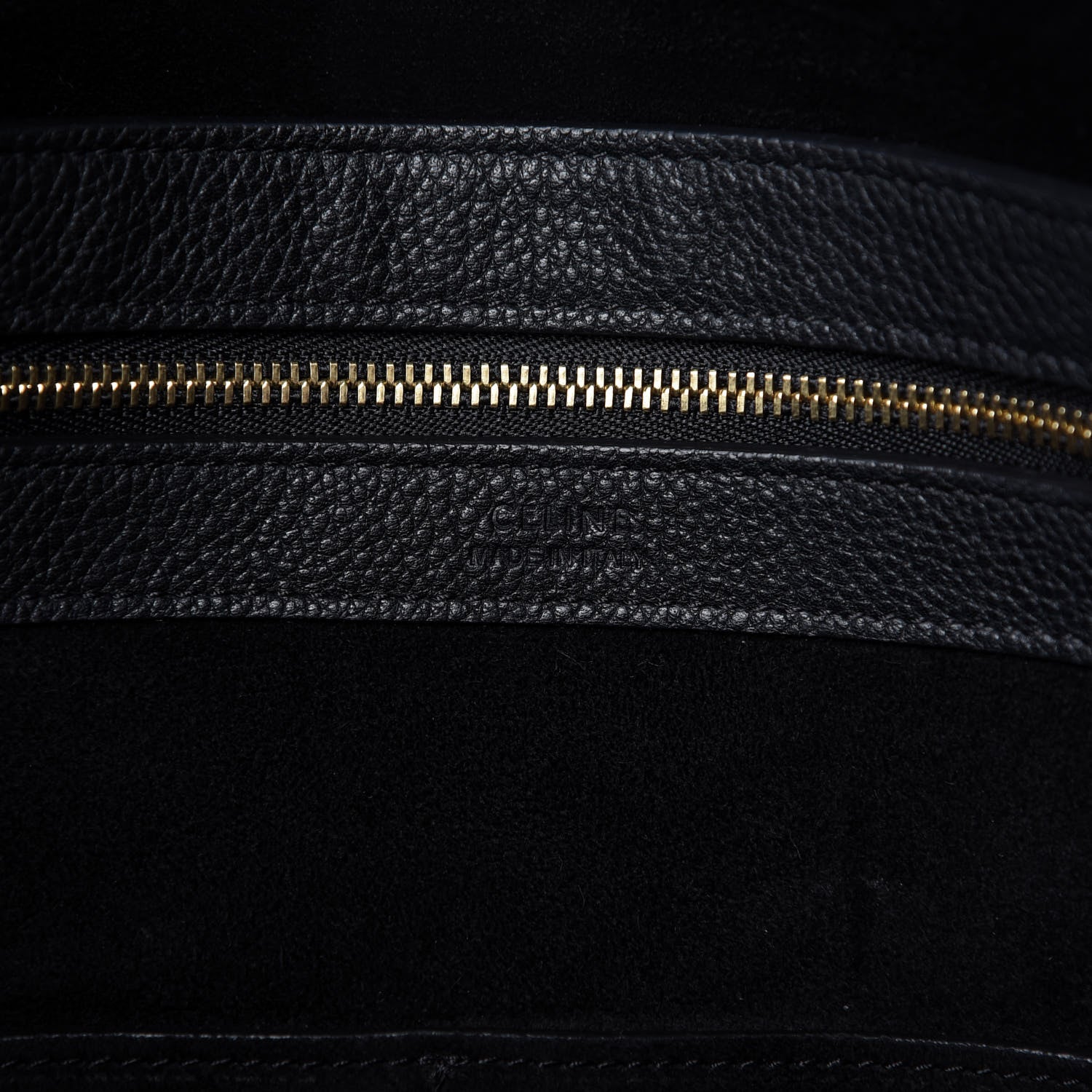 Celine Soft Grained Calfskin Medium Belt Cabas Phantom Black 8 of 9