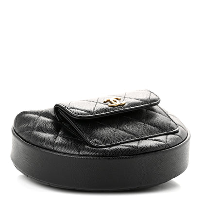 Chanel Caviar Quilted Polly Pocket Pouch Hobo Black 3 of 9