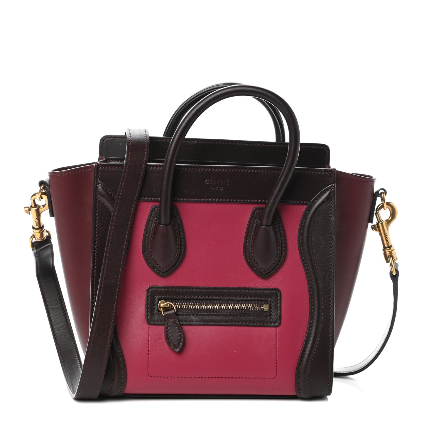 Satin Calfskin Nano Tri-Color Luggage Orchid
