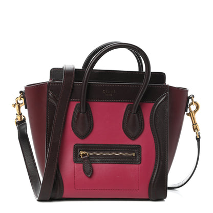 Celine Satin Calfskin Nano Tri-Color Luggage Orchid 1 of 9