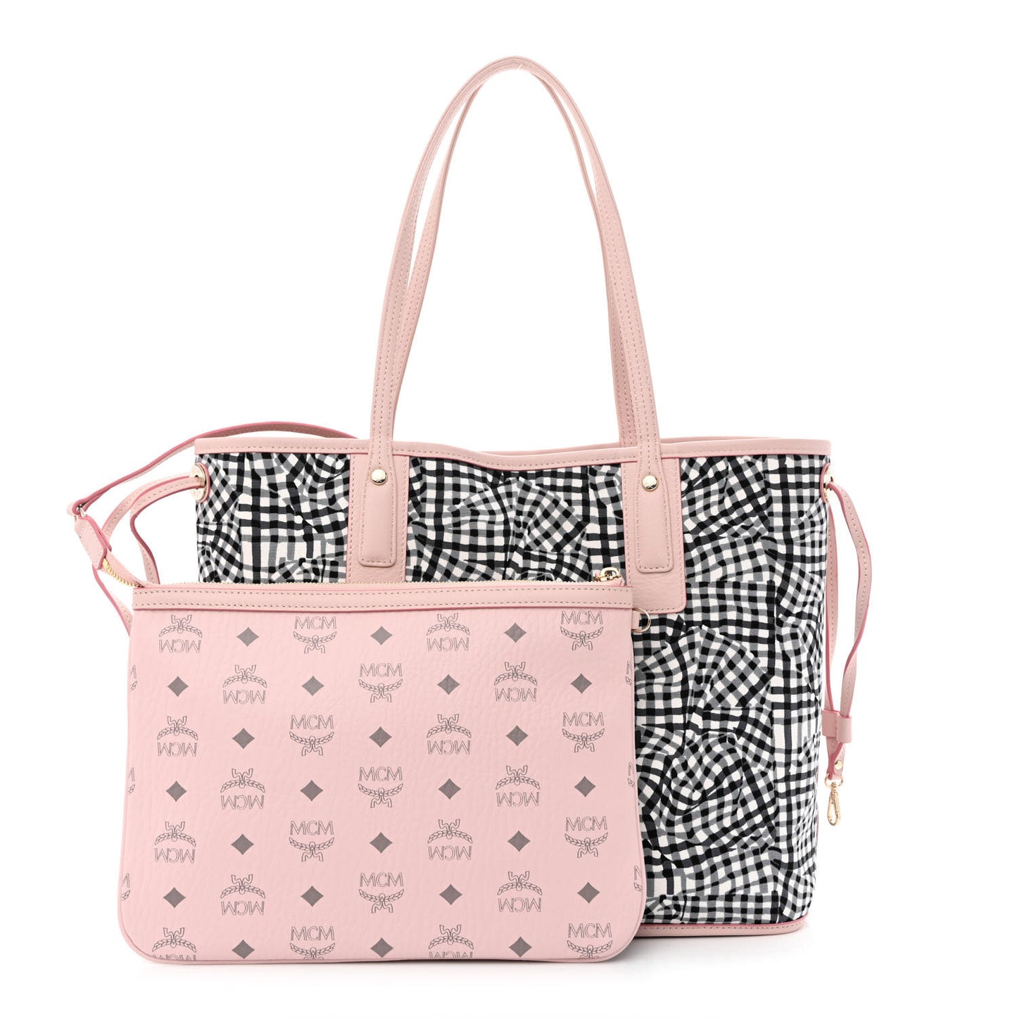 Visetos Medium Liz Reversible Shopper Tote Powder Pink